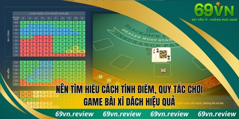 Nên tìm hiểu cách tính điểm, quy tắc chơi để chơi  game bài Xì Dách hiệu quả